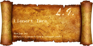 Lienert Imre névjegykártya